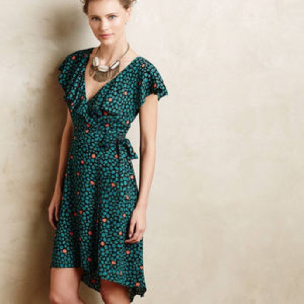 Adorable Anthropologie HD in Paris floral dress with side tie